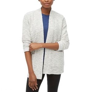 J. Crew Factory Cozy Open Sweater in Ivory Marl